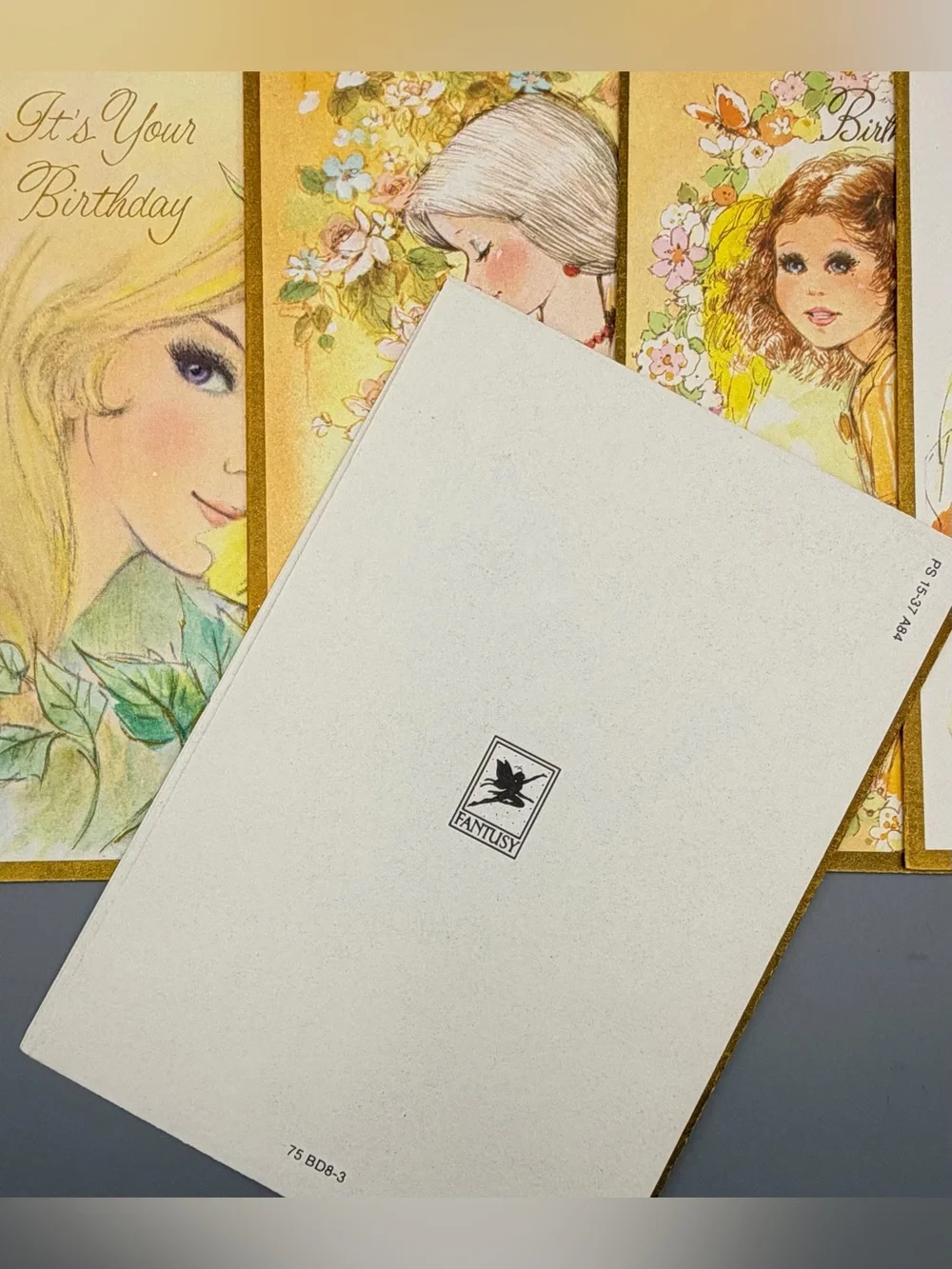 Retro 1970s Birthday Greeting Cards Lot Of 6 Fantusy NOS Very Rare Made In USA